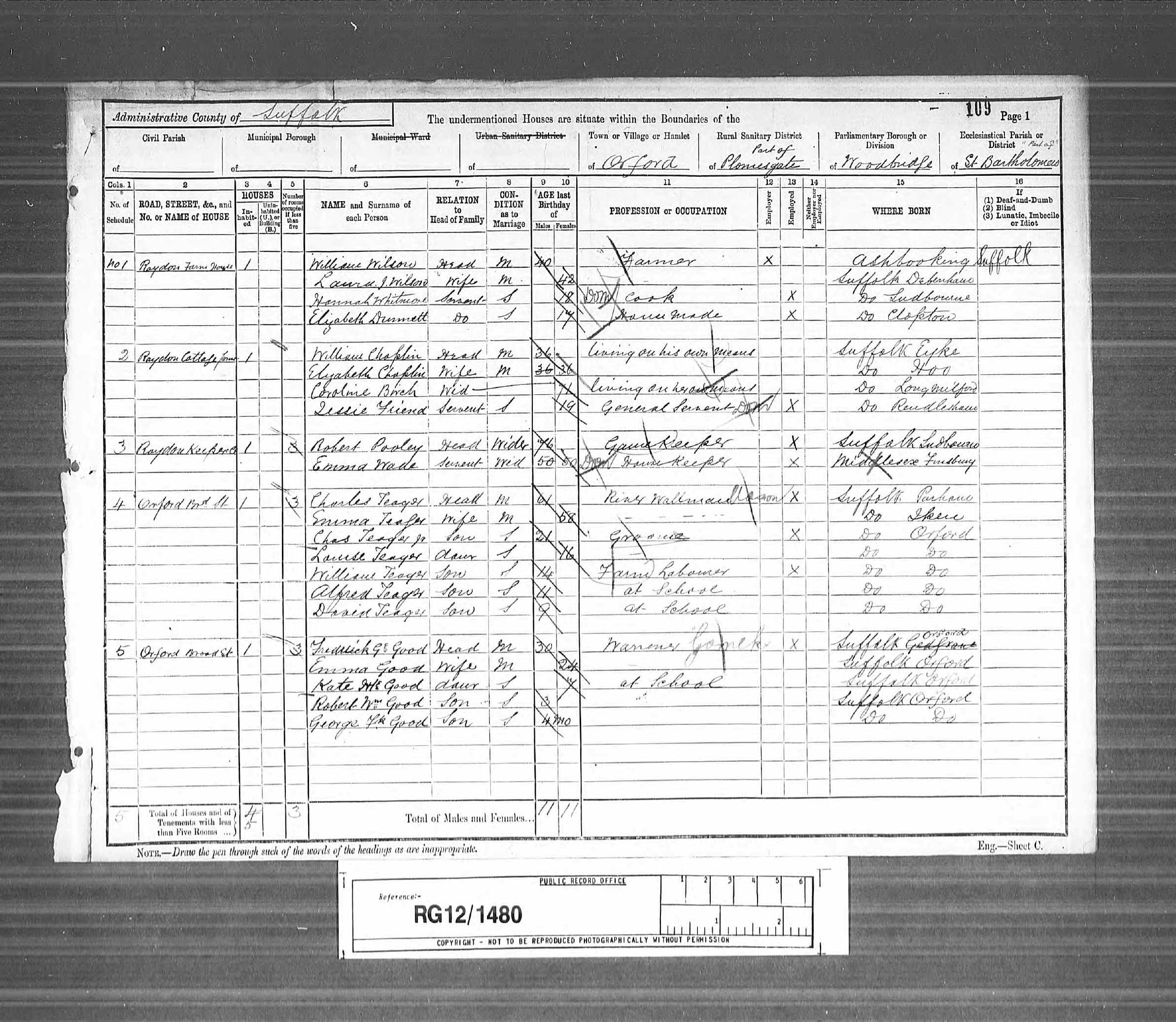 1891 England Census