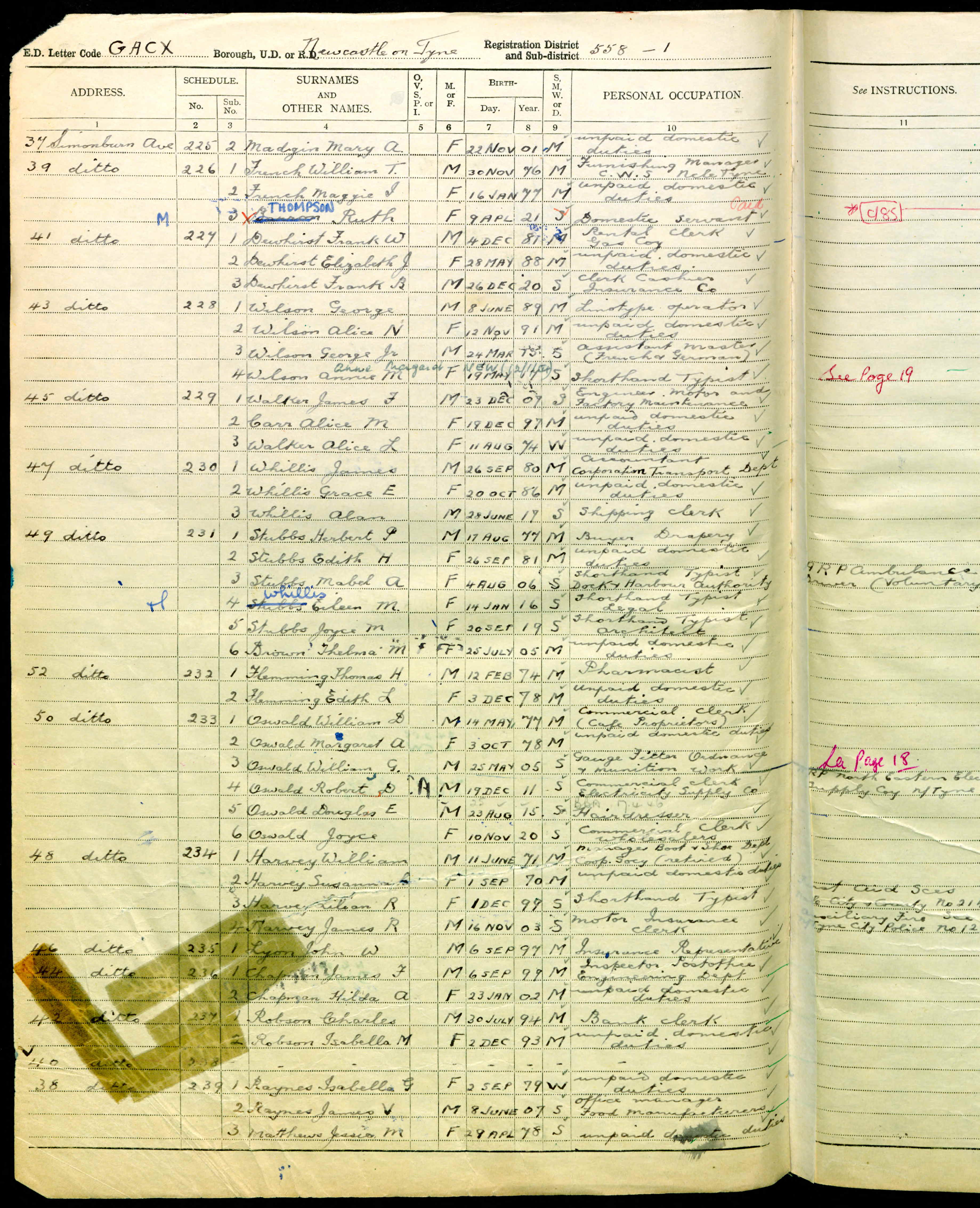 1939 England and Wales Register