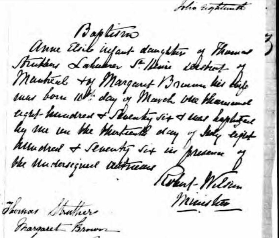 Anna Elsie Struthers birth 10 Mar 1876