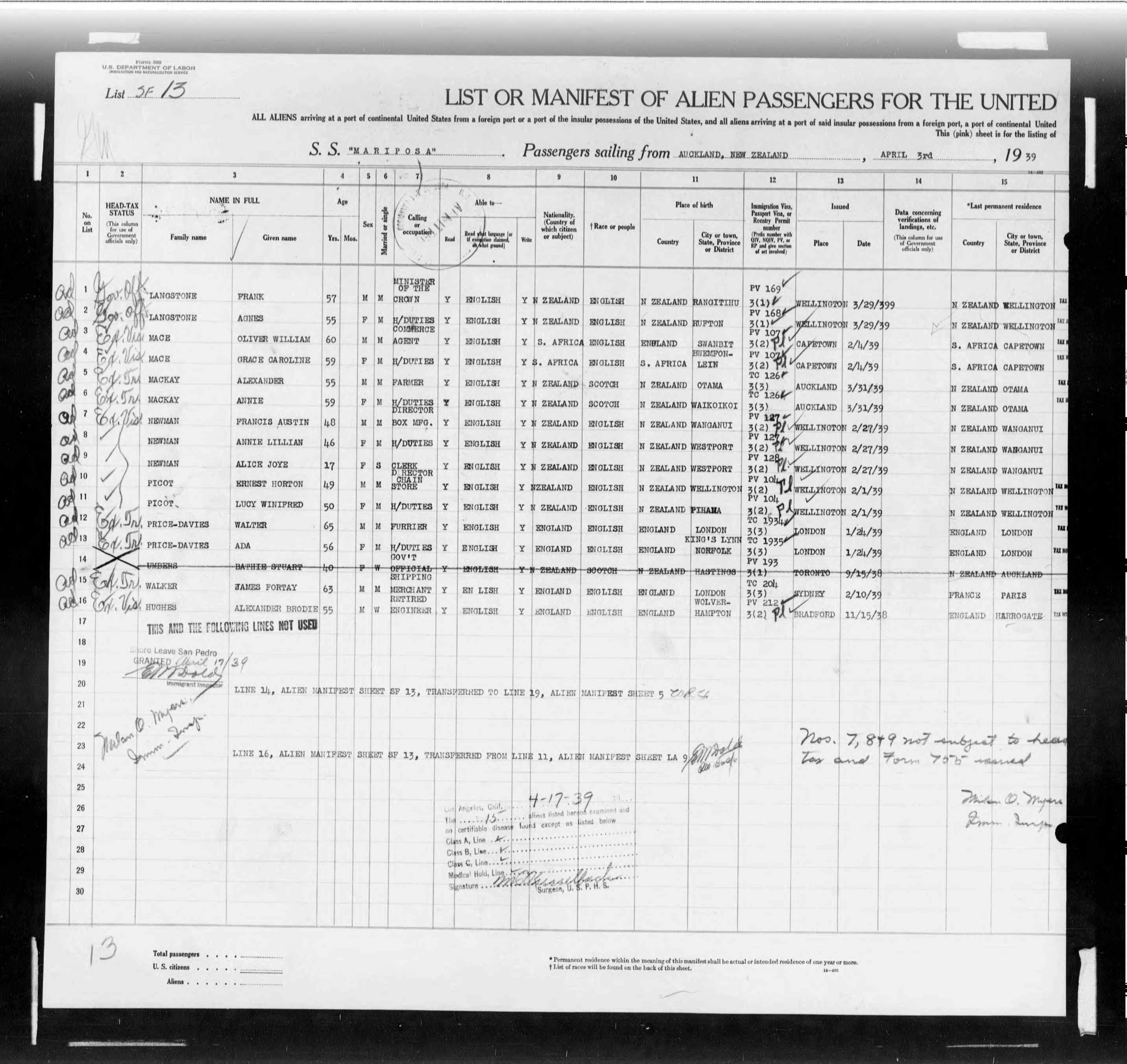 California, Passenger and Crew Lists, 1882-1959