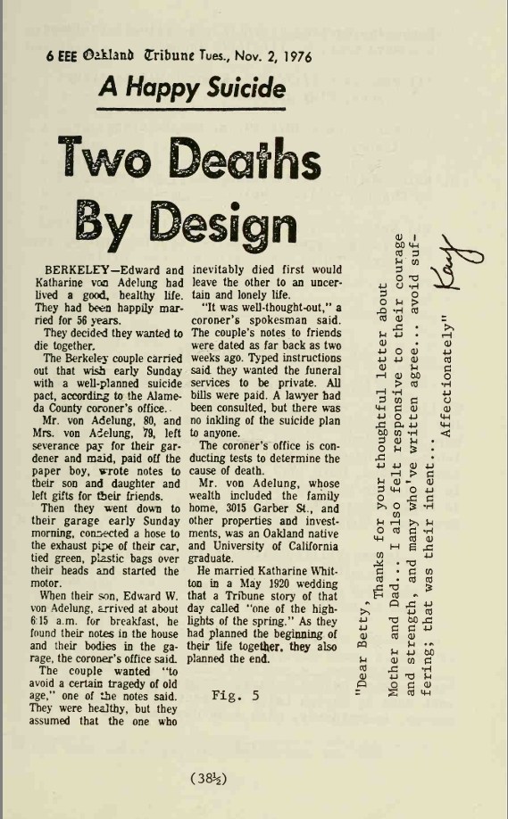 Edward -Katherine von Adelung Suicide includes note from daughter