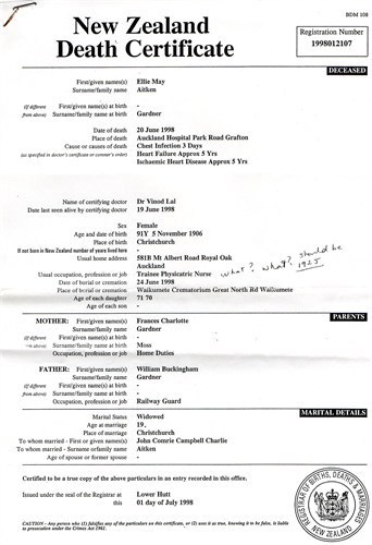 Ellie May Aitken (nee Gardner) D-Cert (1998)