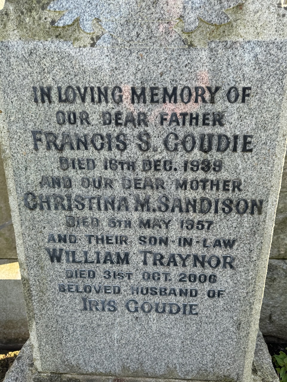 Francis Goudie Christina Sandison Grave Shot 2