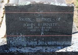 Headstone - New Zealand, Otago, Waikoikoi, Waikoikoi Cemetery, John Burnett