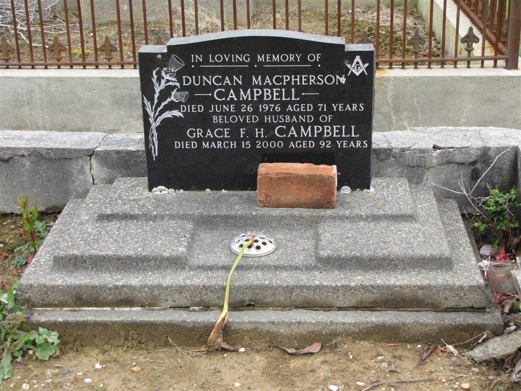 Headstone, Duncan MacPherson Campbell