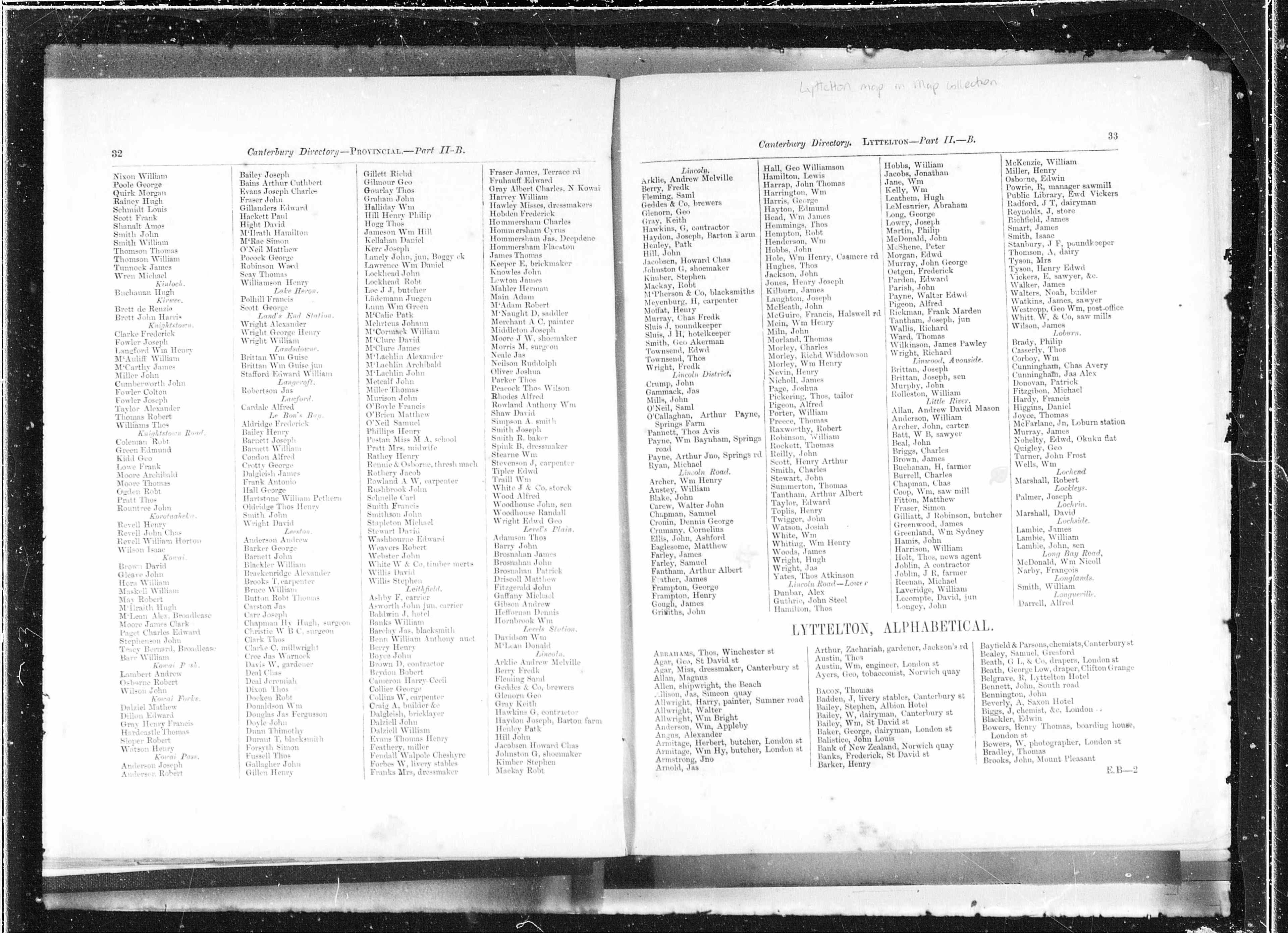New Zealand, City & Area Directories, 1866-1954