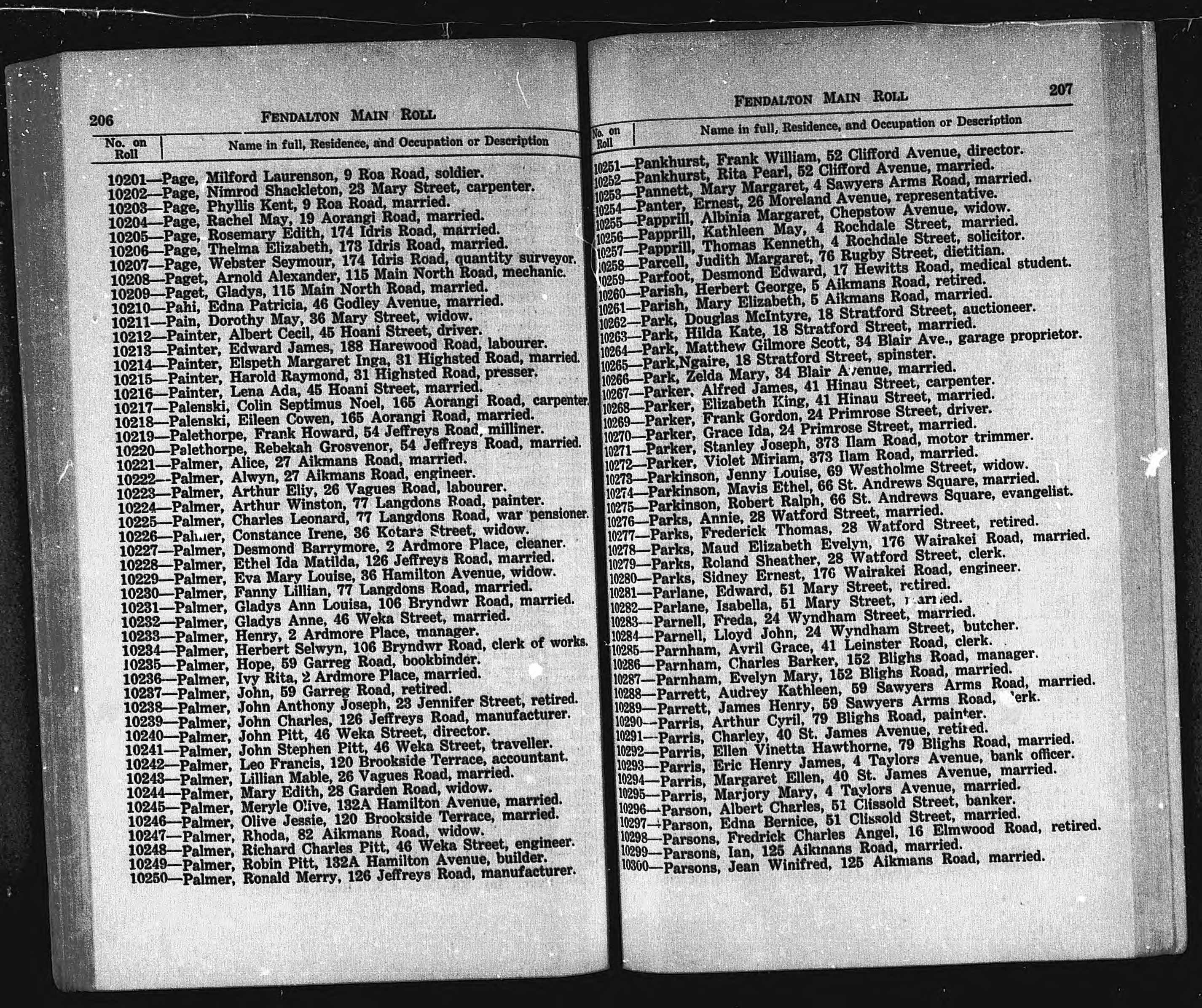 New Zealand, Electoral Rolls, 1853-1981