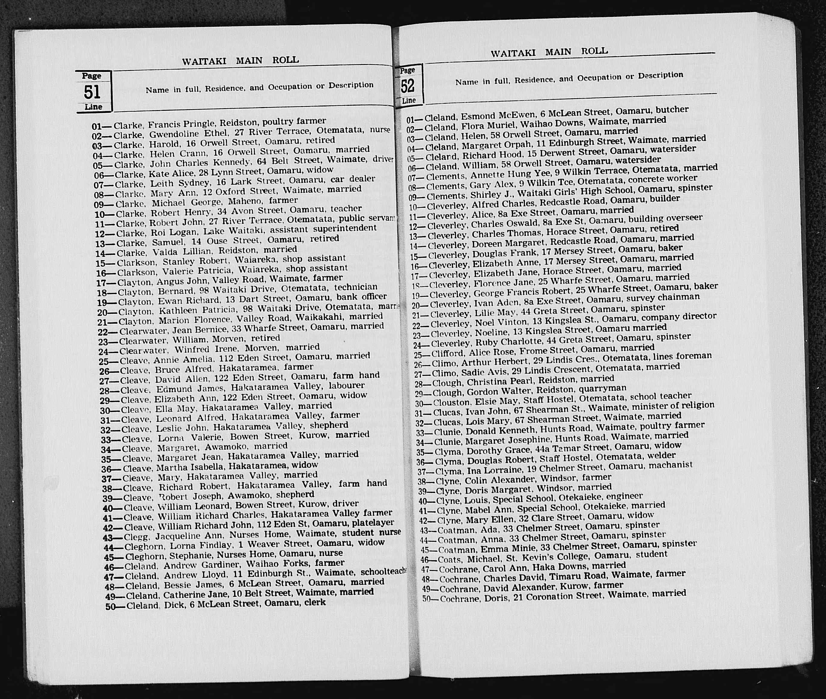 New Zealand, Electoral Rolls, 1853-1981