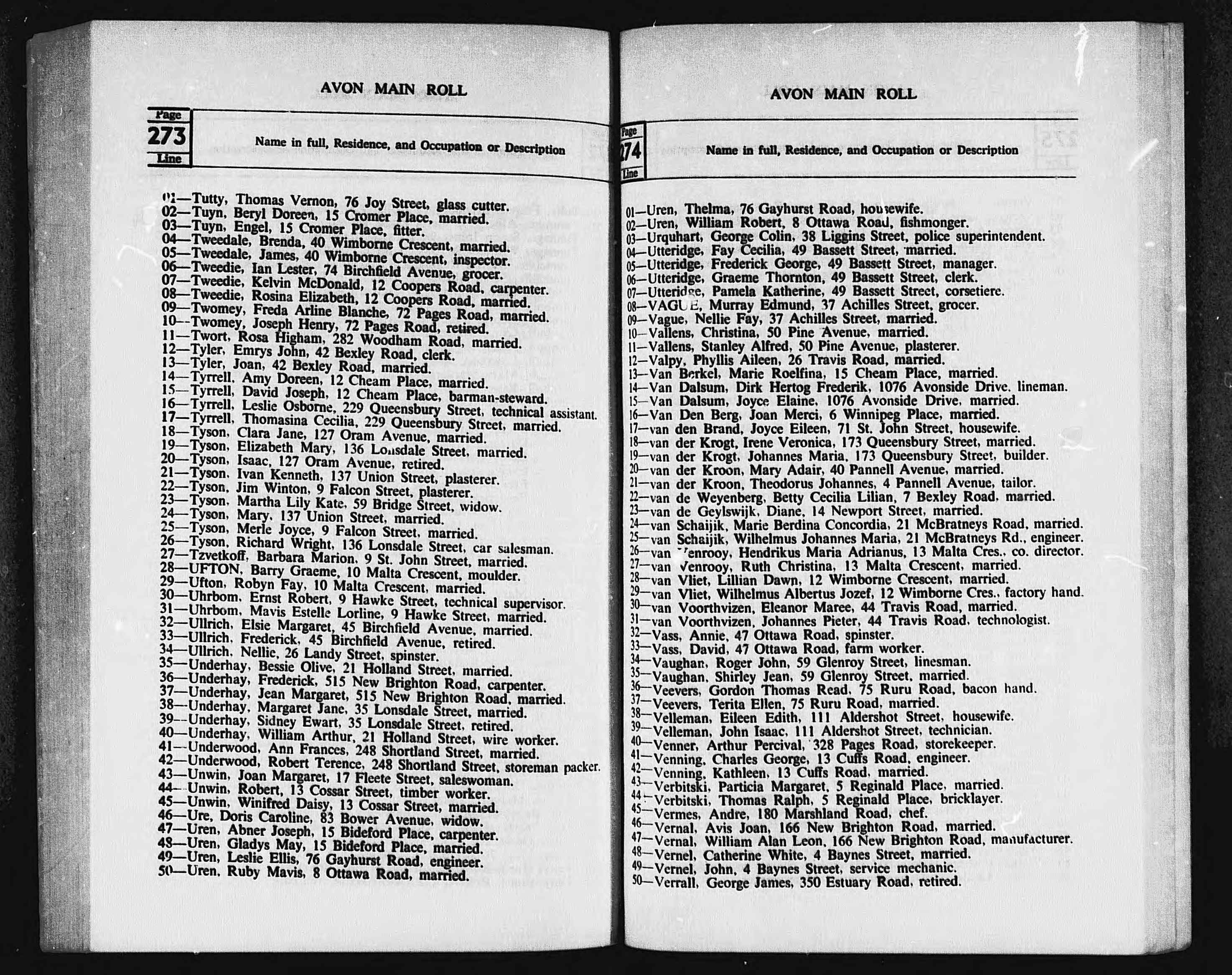 New Zealand, Electoral Rolls, 1853-1981