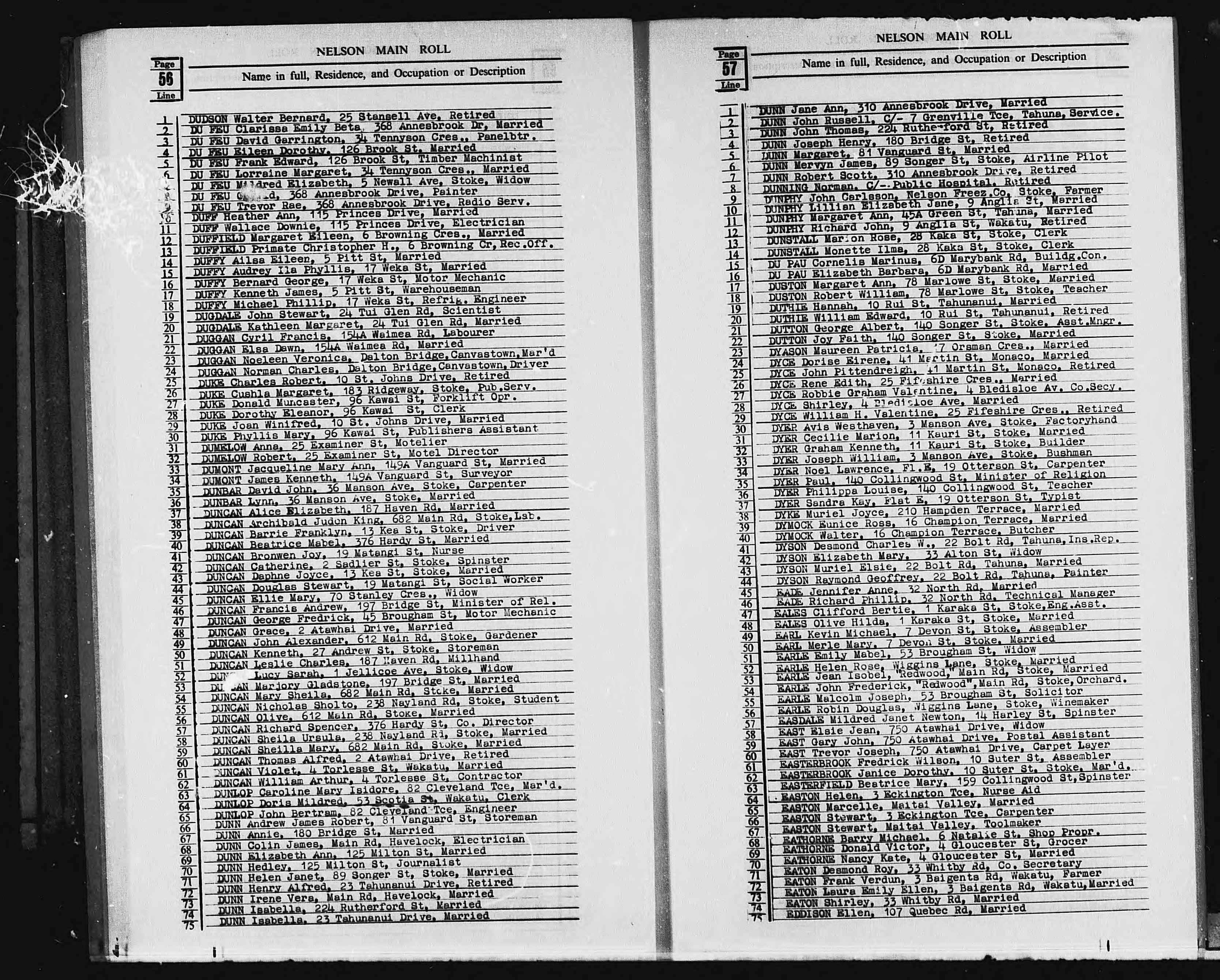 New Zealand, Electoral Rolls, 1853-2010