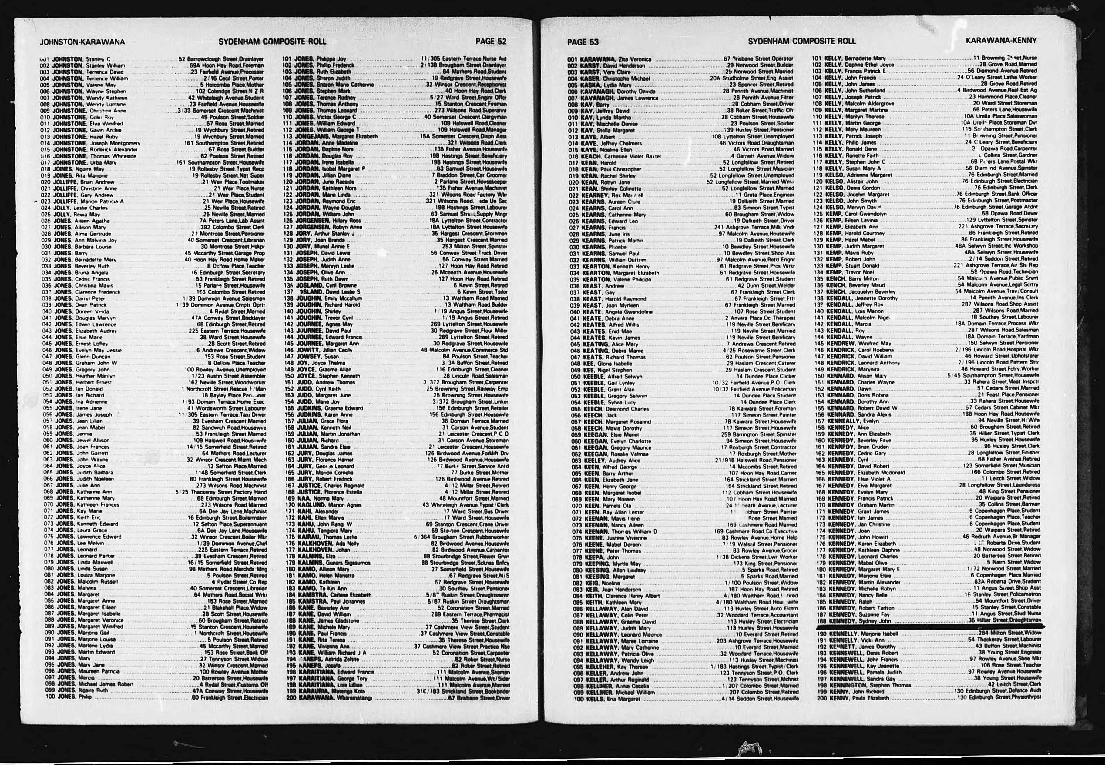 New Zealand, Electoral Rolls, 1853-2010