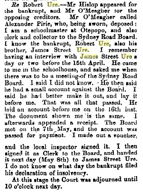 Robert Ure - Bankrupt Notice - 1872