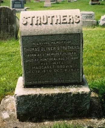 Thomas Oliver Struthers (Aug 30, 1880) and Margaret Brown (Oct, 8, 1939)
