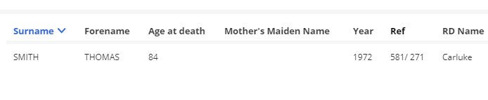 Thomas Smith death 1972