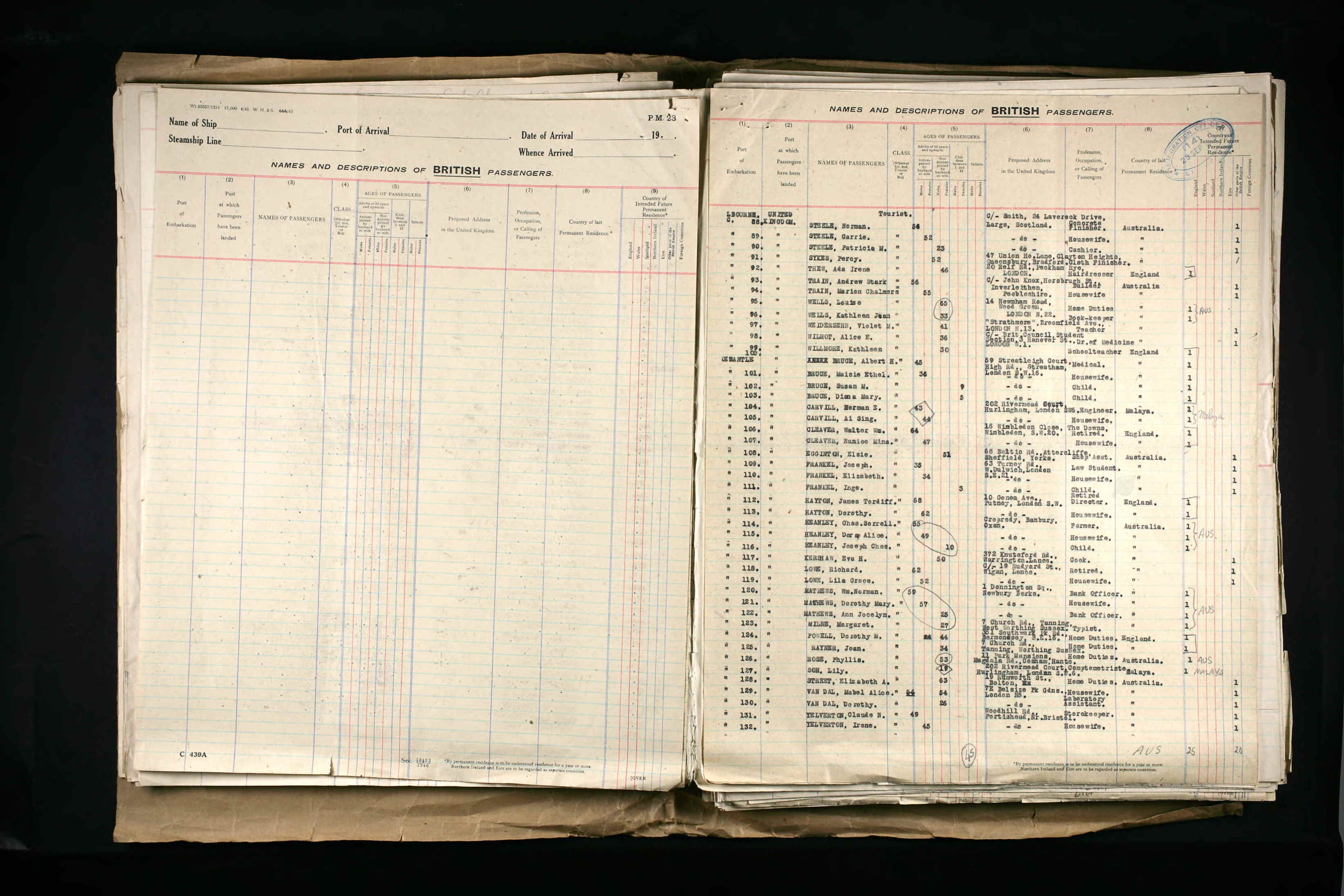 UK, Incoming Passenger Lists, 1878-1960