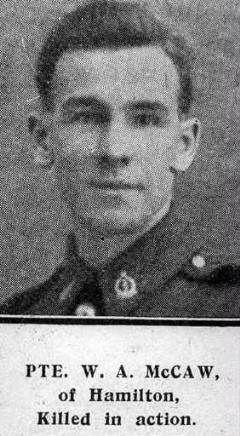 W A McCaw KIA 1917