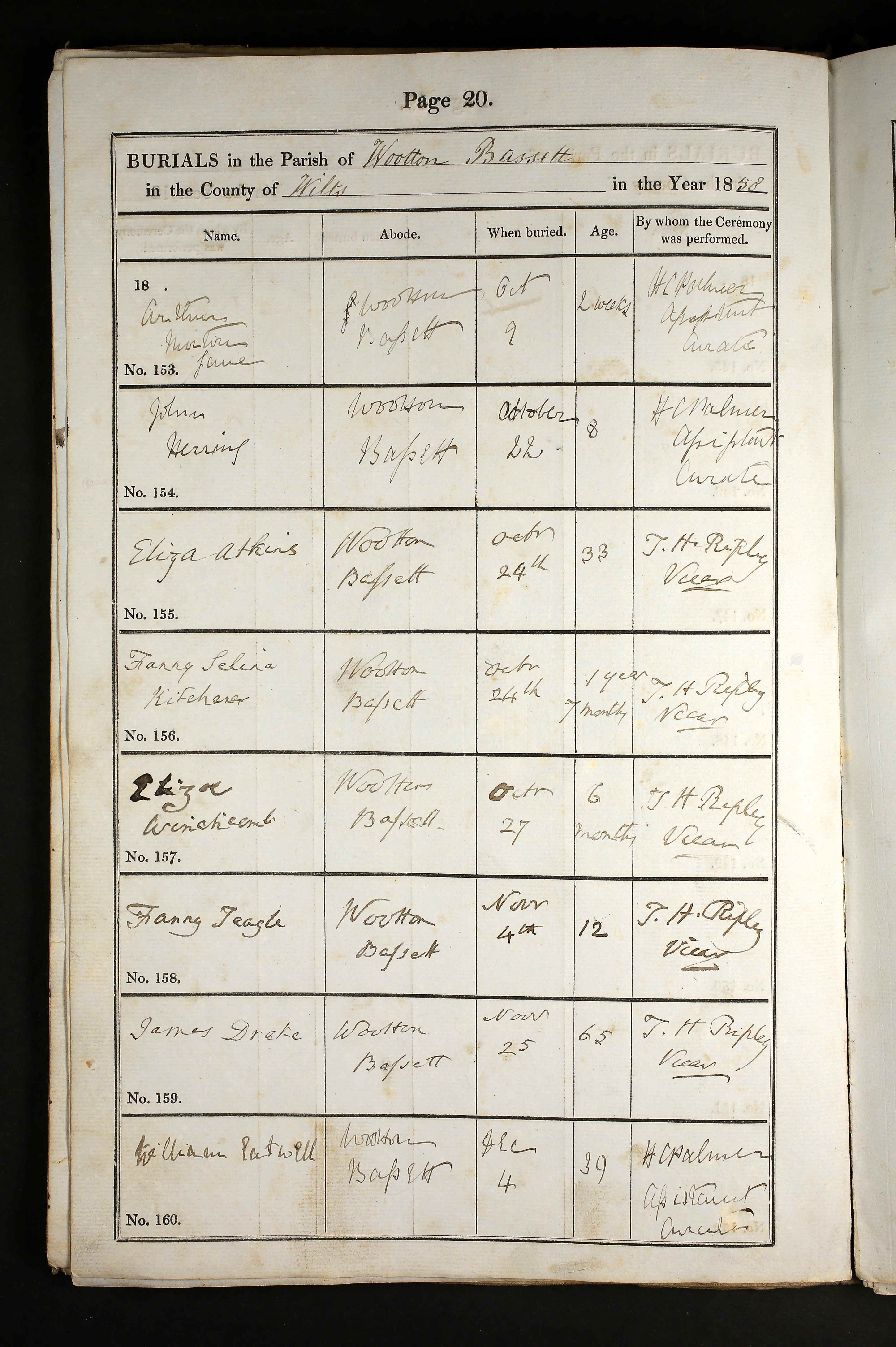 Wiltshire, England, Church of England Deaths and Burials, 1813-1916